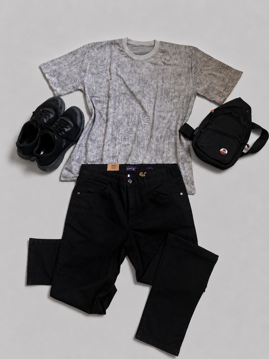 Men's Grey Over Size T-shirt