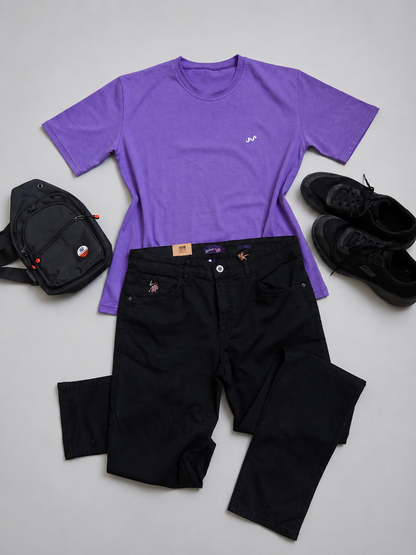 Men's Lavender Purple Over Size T-shirt