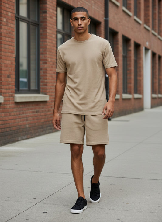 Men's Beige Summer Set