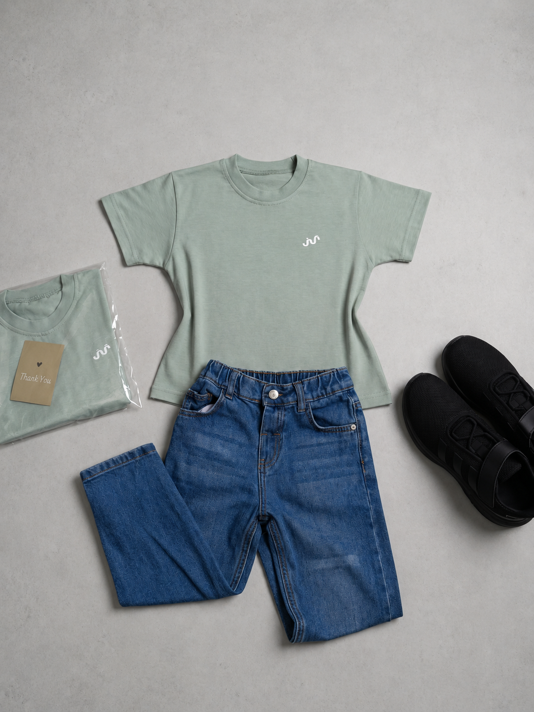 Kid's Mint Green Over Size T-Shirt