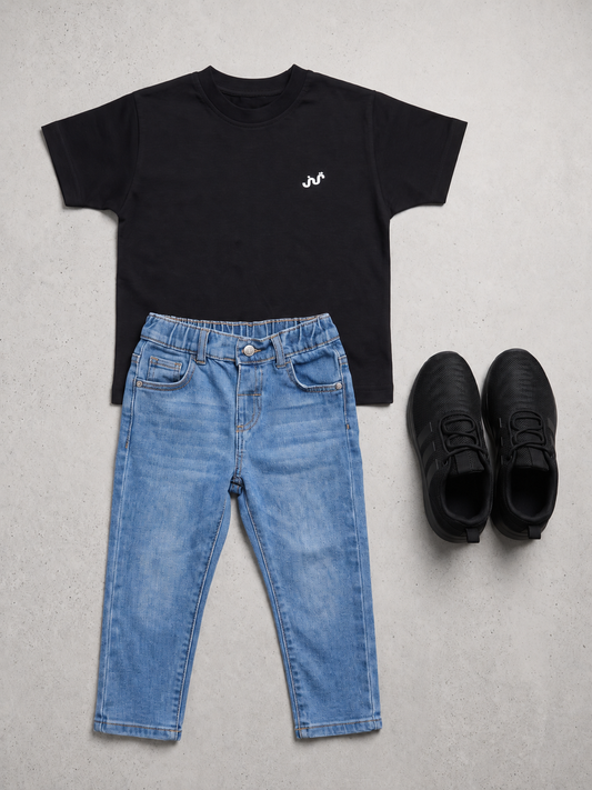Kid's Black Over Size T-Shirt