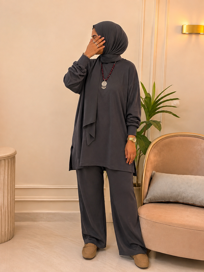 Women's Graphite Grey Over Size Summer Set