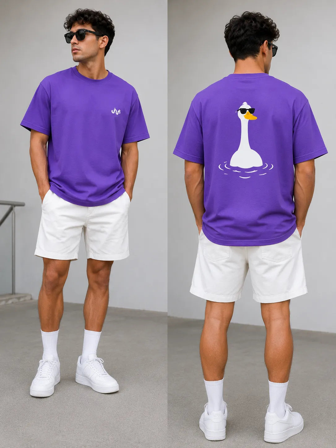 Unisex Purple Over Size T-shirt