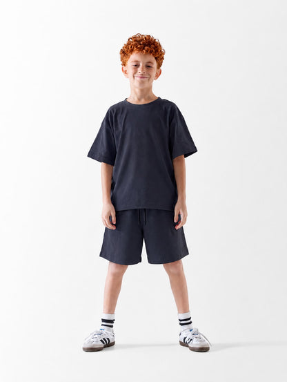 Kid's Graphite Grey Over Size Summer Set