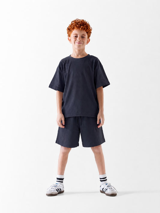 Kid's Graphite Grey Over Size Summer Set