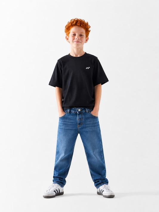 Kid's Black Over Size T-Shirt