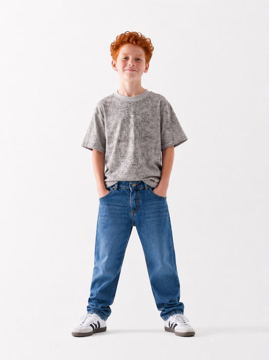 Kid's Grey Over Size T-Shirt