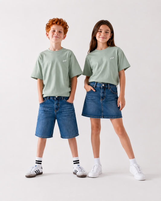 Kid's Mint Green Over Size T-Shirt