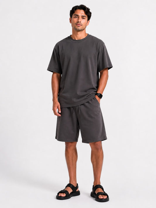 Men's Graphite Grey Over Size Summer Set